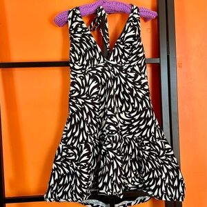 Free People Black and White Patterned Dress